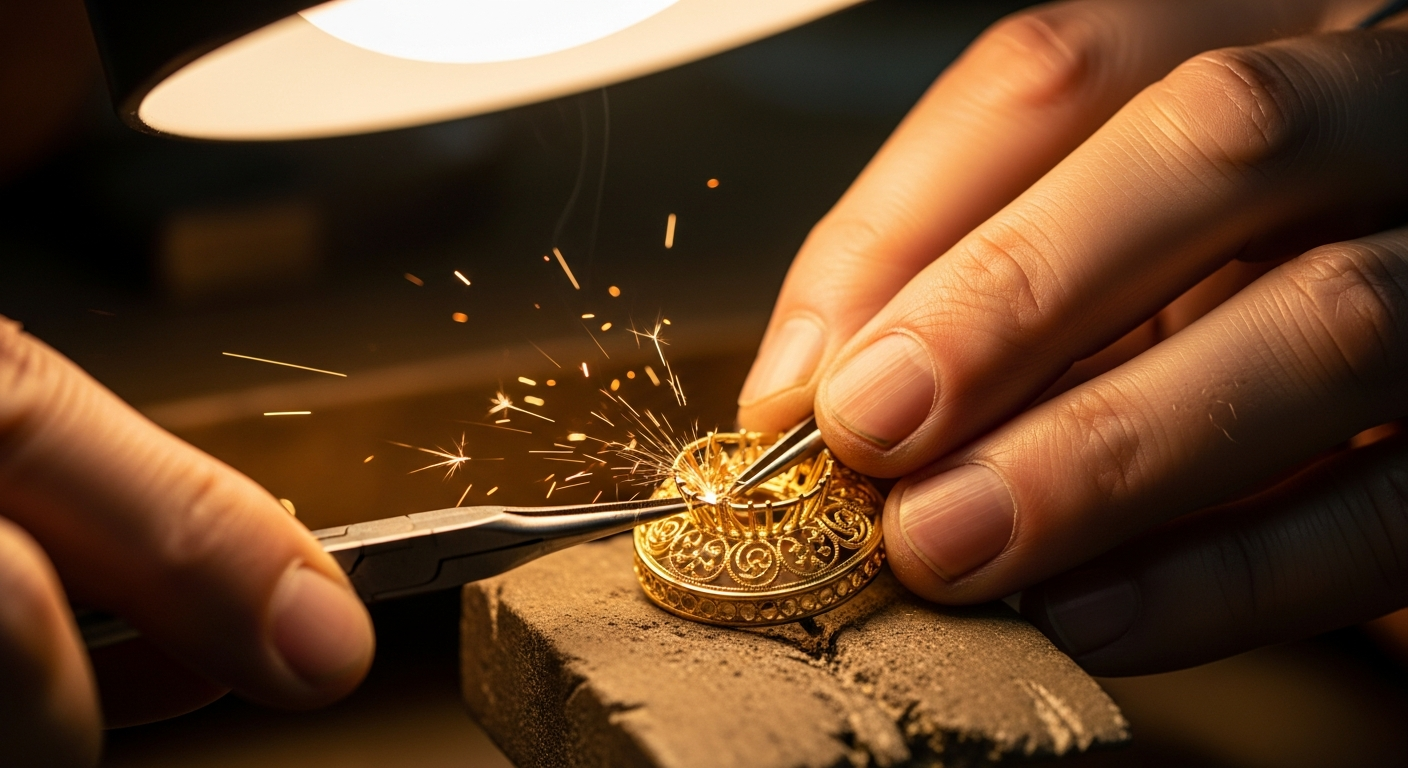 Master jeweler at work